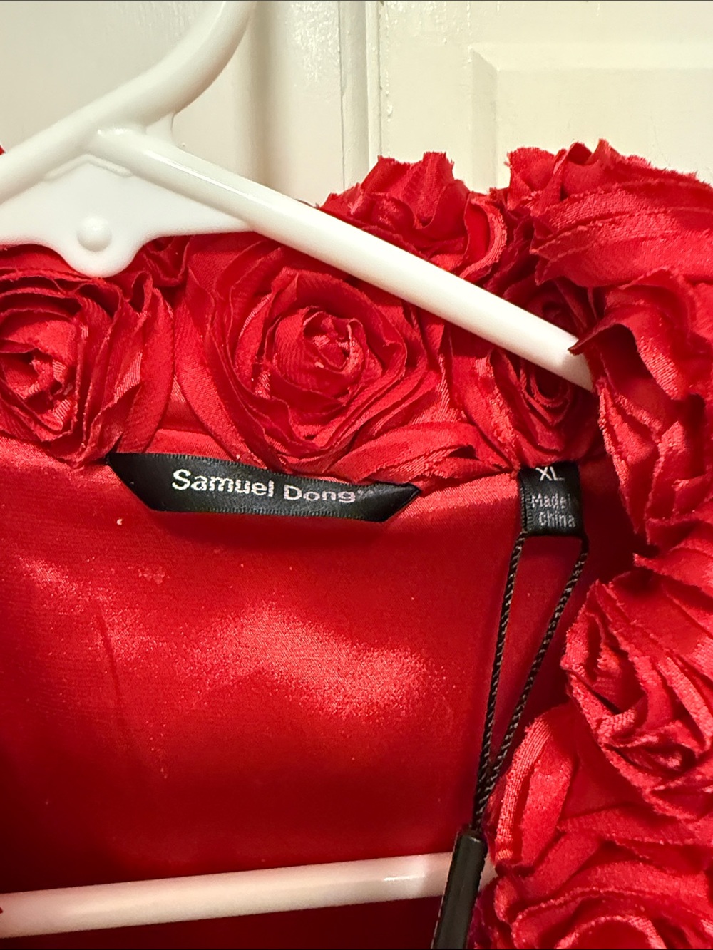 Samuel Dong Red Rosette Coquette Modern Romantic Jacket - XL - Picture 5 of 10